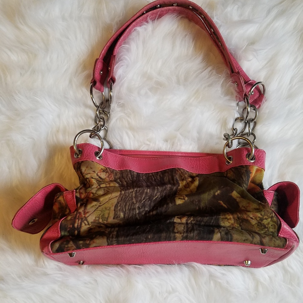 Pink Camo Camouflage Purse Gem